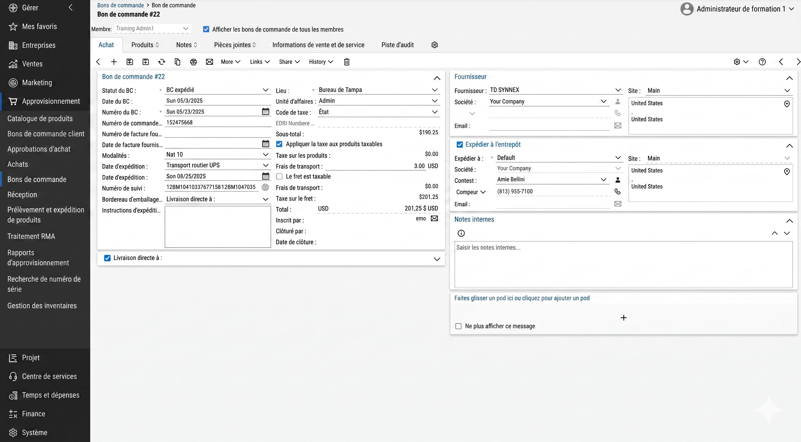 5. Purchase Order - French