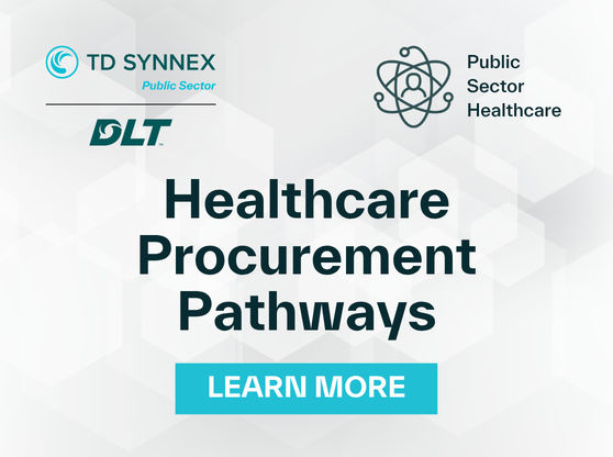 Text reads: Healthcare Procurement Pathways. CTA: Learn More